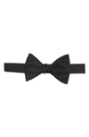 David Donahue Pre-tied Silk Bow Tie In Blk Faille