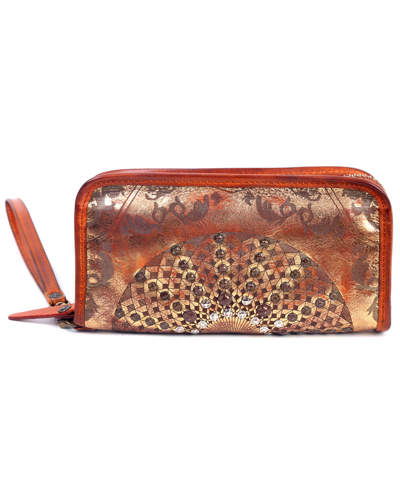 Old Trend Mola Leather Clutch In Gold