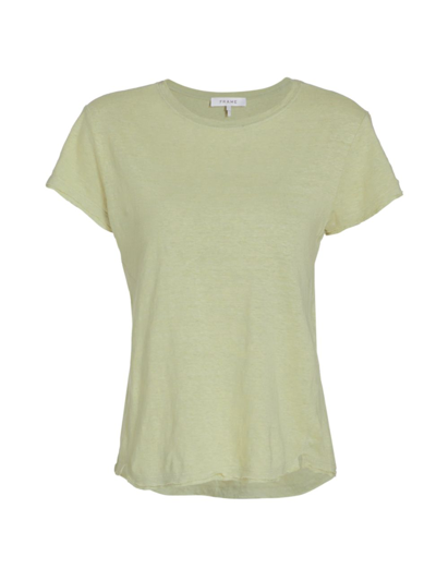 Frame Easy True Organic Linen T-shirt In Sage