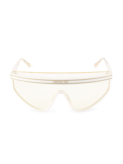 Dior Injected Shield Sunglasses In Ivory/gold Mirror