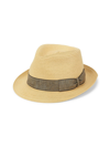 SAKS FIFTH AVENUE MEN'S COLLECTION STRAW FEDORA HAT