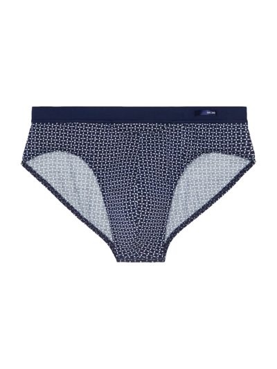 Hom Cassien Comfort Mini Briefs In Navy Print