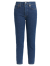 RE/DONE WOMEN'S 90S HIGH-RISE ANKLE CROPPED JEANS