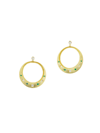 Jenna Blake Women's 18k Yellow Gold, Emerald, & Diamond Ridged Drop Earrings