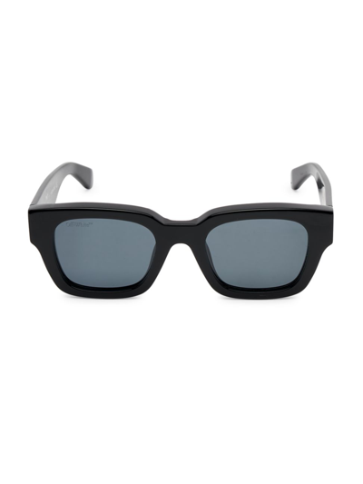 Off-white Nassau 147mm Rectangular Sunglasses In Black Dark Grey