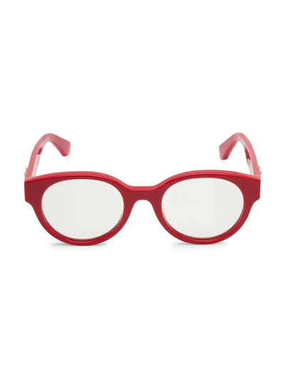 Off-white Blue-block 140mm Round Glasses In Red Blue Block
