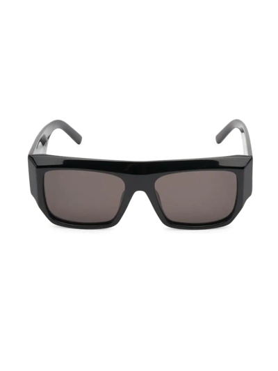 Palm Angels Blanca 144mm Rectangular Sunglasses In Black Dark Grey