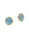 Marco Bicego Women's Jaipur Color 18k Yellow Gold & Aquamarine Stud Earrings