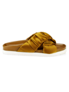 3.1 Phillip Lim Crisscross Ruched Satin Pool Sandals In Olive