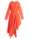 JW ANDERSON WOMEN'S SLIT SHOULDER ASYMMETRIC DRESS
