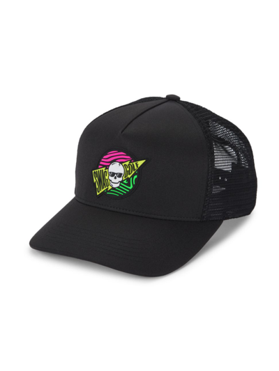 Swag Golf Trippy Bolt Patch Trucker Hat In Black