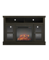 A DESIGN STUDIO POPLAR CORNER TV STAND WITH FIREPLACE FOR TVS UP TO 54"