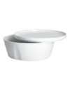 Degrenne Paris L'econome By Starck 2-piece Large Bowl & Plate Set In White