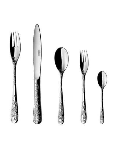 Degrenne Paris Aquatic Couture 5-piece Flatware Set In Stainless Steel