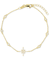 MACY'S CUBIC ZIRCONIA STARBURST CHAIN BRACELET