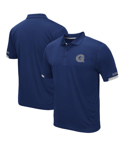 Colosseum Men's  Navy Georgetown Hoyas Logo Santry Polo Shirt
