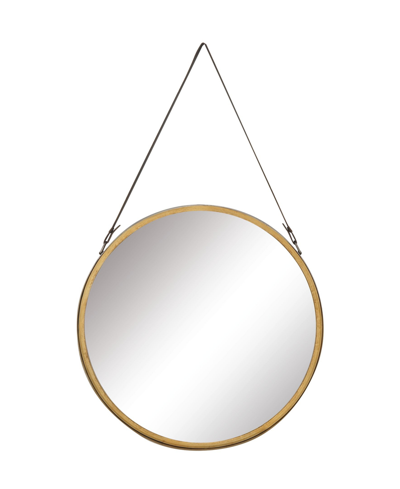 Rosemary Lane Modern Metal Wall Mirror, 33" X 20" In Gold-tone