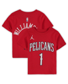 JORDAN TODDLER BOYS AND GIRLS JORDAN ZION WILLIAMSON RED NEW ORLEANS PELICANS STATEMENT EDITION NAME AND NU