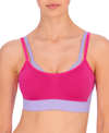 Natori Gravity Contour Underwire Coolmax Sports Bra (32b) In Electric Pink/crocus