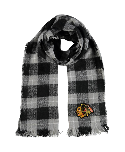 Little Earth Women's  Chicago Blackhawks Plaid Blanket Scarf In Multi