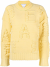 Bottega Veneta Yellow Alphabet Chenille Sweater In Gelb