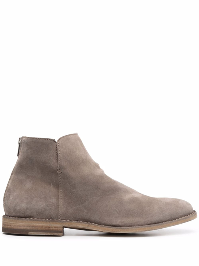 Officine Creative Suede Ankle Boots In Nude