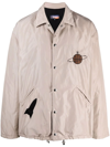 Just Don Patch-detail Shirt Jacket In Nude