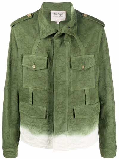 Nick Fouquet Dip-dyed Jacquard Utility Jacket In Green