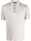 Roberto Collina Short-sleeve Linen Polo Shirt In Beige