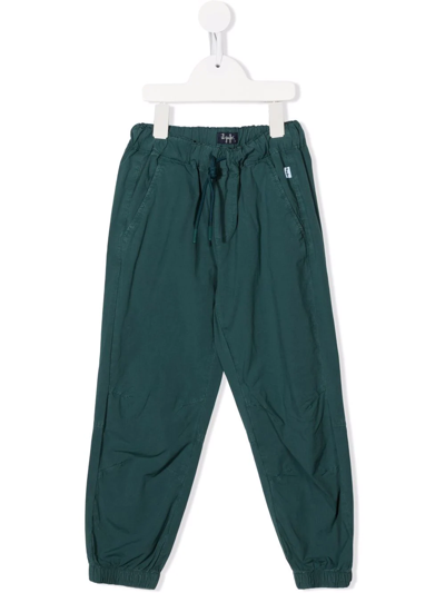 Il Gufo Kids' Drawstring-waist Tapered Trousers In Green