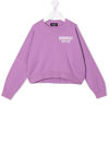 Dsquared2 Teen Logo-print Cotton Sweatshirt In Light Purple