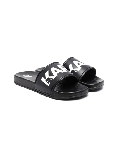 KARL LAGERFELD TEEN LOGO-PRINT SLIDES