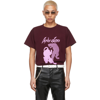 LU'U DAN SSENSE EXCLUSIVE BURGUNDY LEOPARDS T-SHIRT