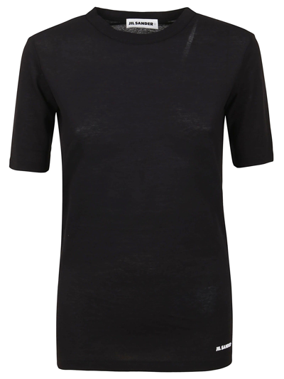 Jil Sander Womens Black Cotton T-shirt