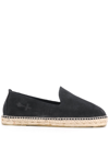 Manebi Manebí Man Espadrilles Black Size 7 Soft Leather In Blue