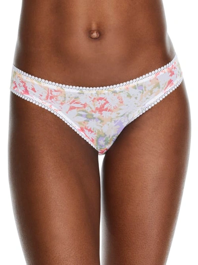 On Gossamer Printed Mesh Hip Bikini In Soft Floral