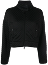 Moncler Diamond Quilted Jersey Jacket In Schwarz
