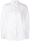 Vince Tie-back Cotton Button-front Shirt In White