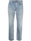 SAINT LAURENT WASHED CROPPED JEANS