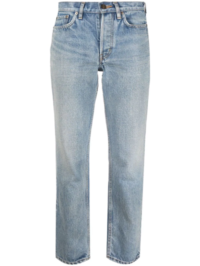 Saint Laurent Blue 90's Cropped Jeans