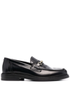 Filling Pieces Polido Snaffle-detail Leather Loafers In Schwarz