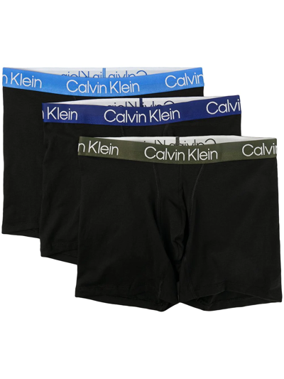 Calvin Klein Underwear Modern Structure Boxer Shorts 3 Pack In Black