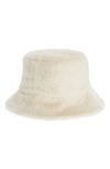 Stand Studio Wera Faux Fur Bucket Hat In White