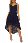 CHI CHI LONDON STRAPPY LACE HIGH-LOW DRESS