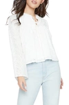 LOST + WANDER LOVE LETTERS EYELET COTTON BLOUSE
