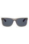 Ray Ban Justin 54mm Rectangular Optical Glasses In Grey