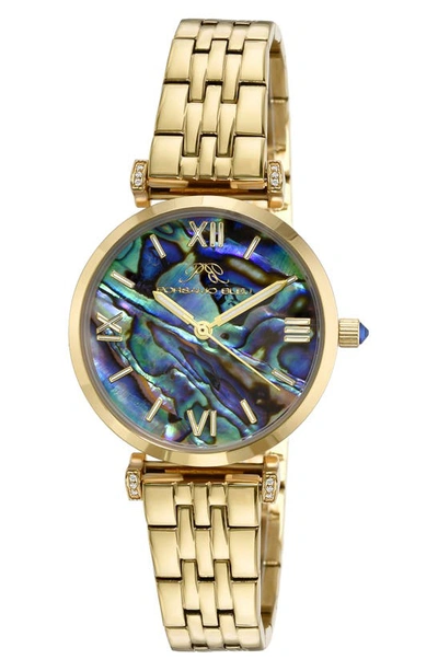 Porsamo Bleu Sylvie Abalone Dial Bracelet Watch, 32mm In Gold