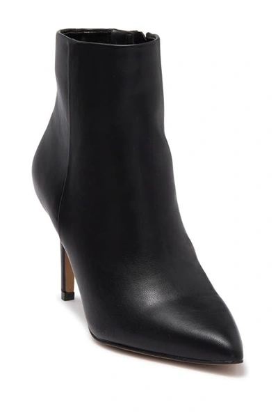 Steve Madden Lizziey Pointed Toe Bootie In Black Leather