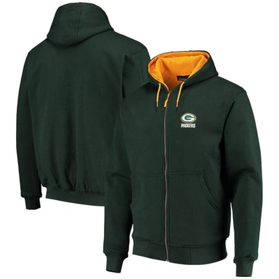 Dunbrooke Green Green Bay Packers Craftsman Thermal-lined Full-zip Hoodie