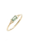 JENNIE KWON DESIGNS GREEN SAPPHIRE & DIAMOND RING